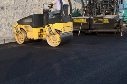 asphalt paving equipment belonging to asphalt paving company